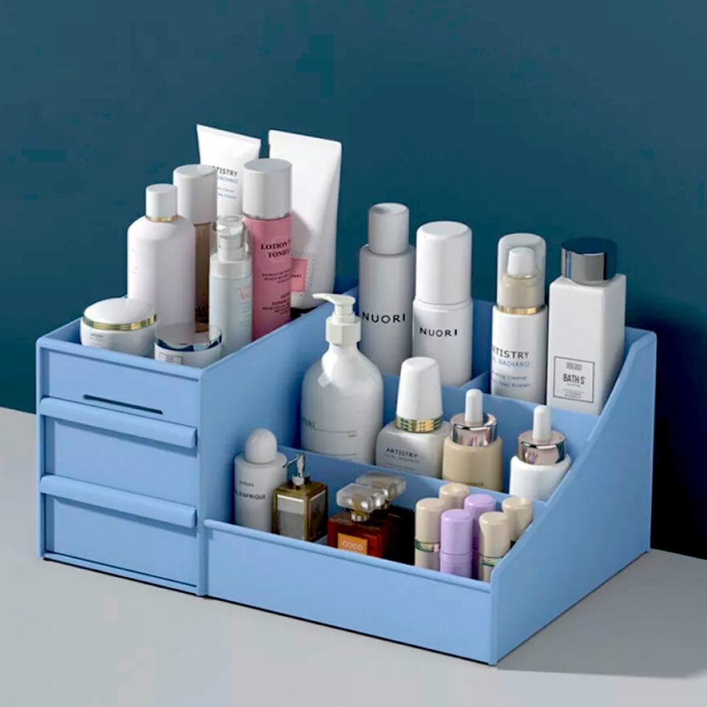 Three Drawer Makeup Organizer Neat Vanity Storage